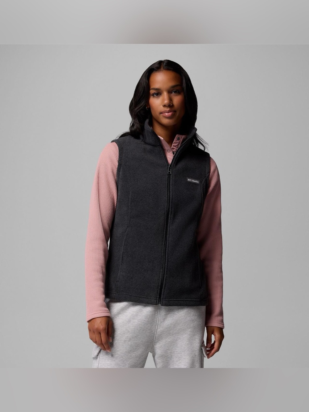 Columbia Women’s Black Fleece Vest with Full Zip